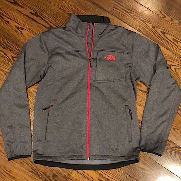 UNDER ARMOUR Men’s Grey Jacket With Red Full Zipper, Hand Pockets Jacket Sz Lrg - Picture 10 of 11
